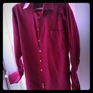 Paul Frederick Mens French Cuff Dress Shirt